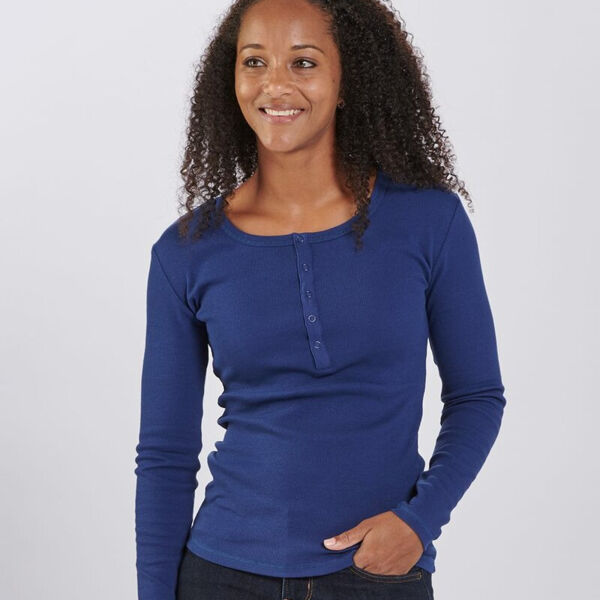 Women's Harper Long Sleeve Henley Thumbnail