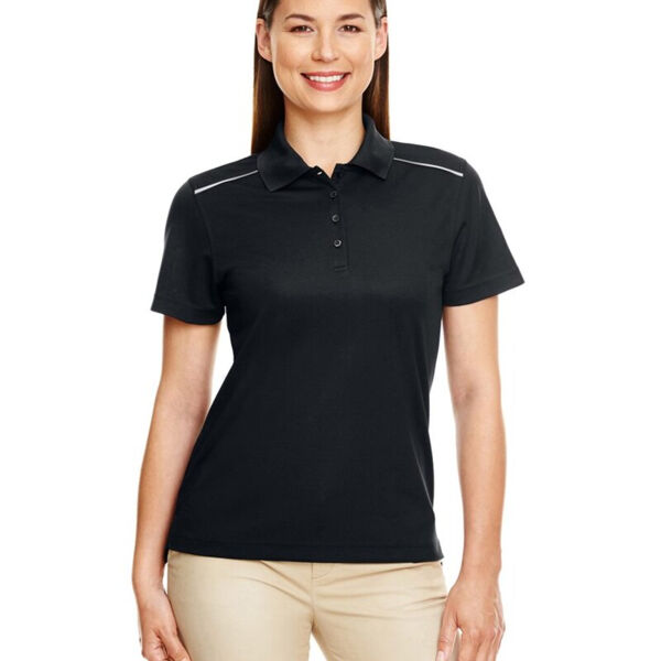Women's Radiant Performance Piqué Polo with Reflective Piping Thumbnail