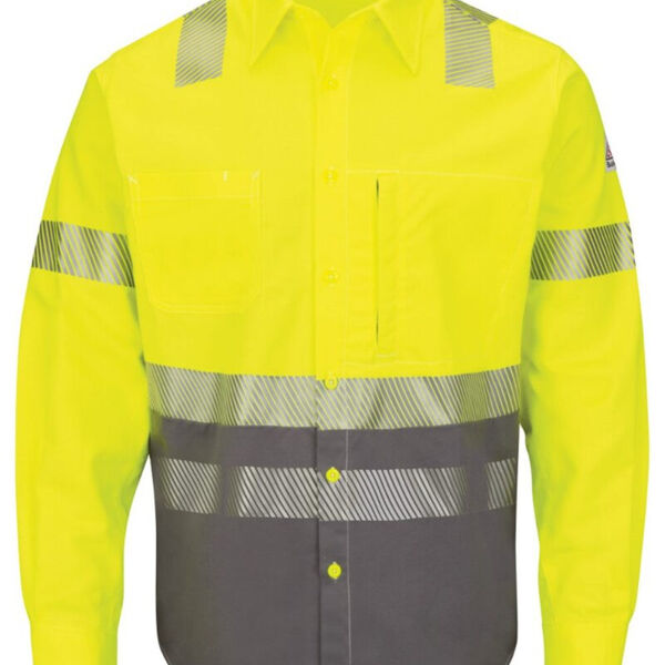 Men's Tall Hi-Visibility Color Block Uniform Shirt - EXCEL FR® ComforTouch® - 7 oz. Thumbnail