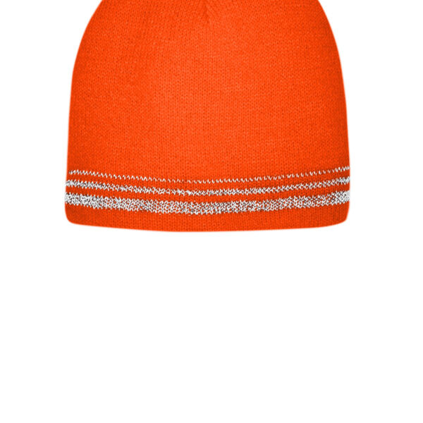 Lined Enhanced Visibility with Reflective Stripes Beanie Thumbnail