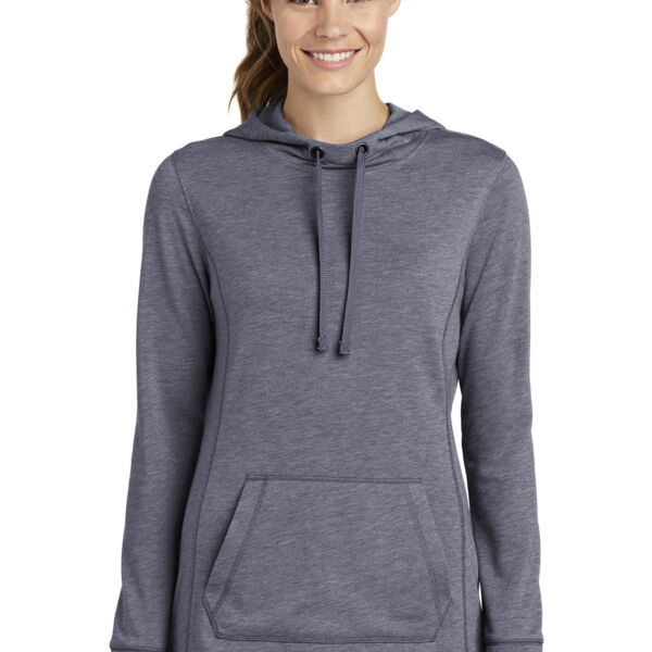 Ladies PosiCharge ® Tri Blend Wicking Fleece Hooded Pullover Thumbnail