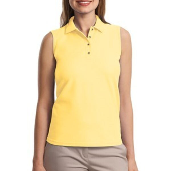 Port Authority® - Ladies Silk Touch™ Sleeveless Polo. L500SVLS  Thumbnail