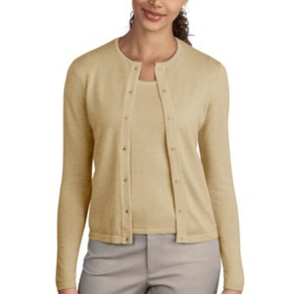 Port Authority® - Ladies Fine-Gauge Crewneck Cardigan Sweater. LSW280 Thumbnail