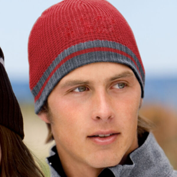 Waffle Beanie with Ribbed Edge Thumbnail
