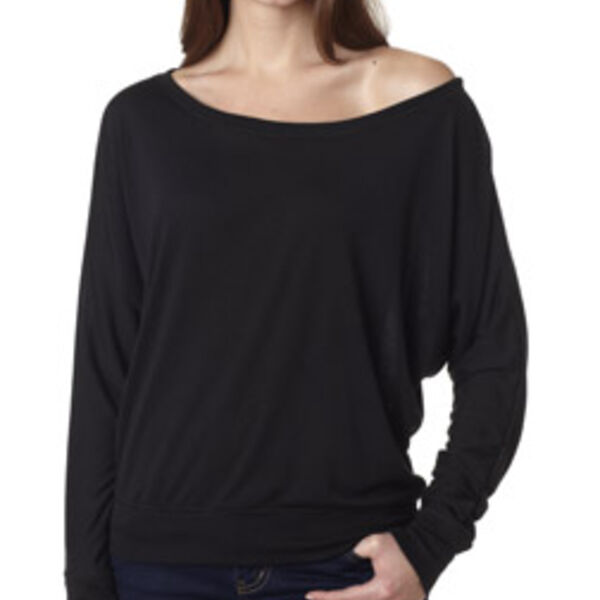 8850 Ladies Flowy Off-Shoulder Long-Sleeve Thumbnail