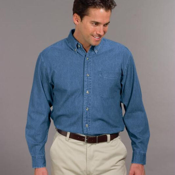 Port Authority® - Long Sleeve Denim Shirt. S600  Thumbnail
