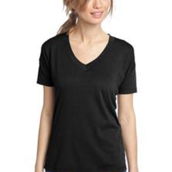 District Made™ - Ladies Modal Blend Relaxed V-Neck Tee. DM480  Thumbnail