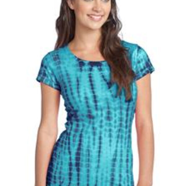 District® - Juniors Tie-Dye Girly Crew Tee DT2300 Thumbnail