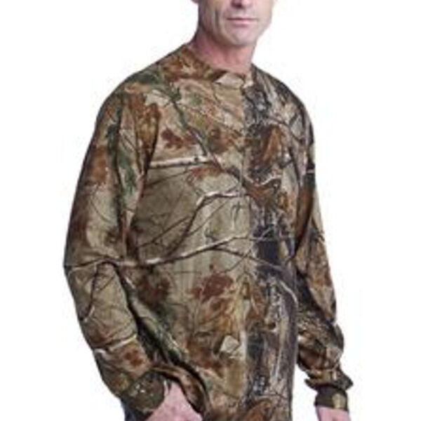 Russell Outdoors™ Realtree Long Sleeve Explorer 100% Cotton T-Shirt with Pocket. S020R Thumbnail