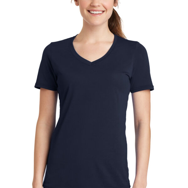 Ladies Essential Blended Performance V Neck Tee Thumbnail