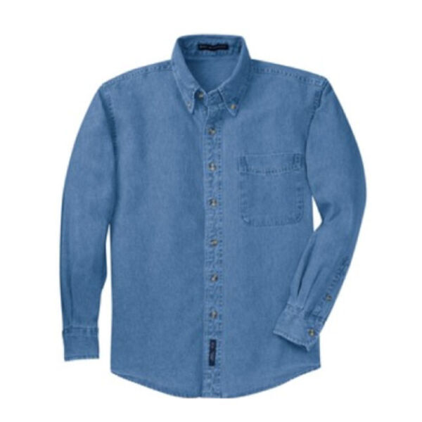 Unisex Port Authority® - Tall Long Sleeve Denim Shirt. TLS600  Thumbnail